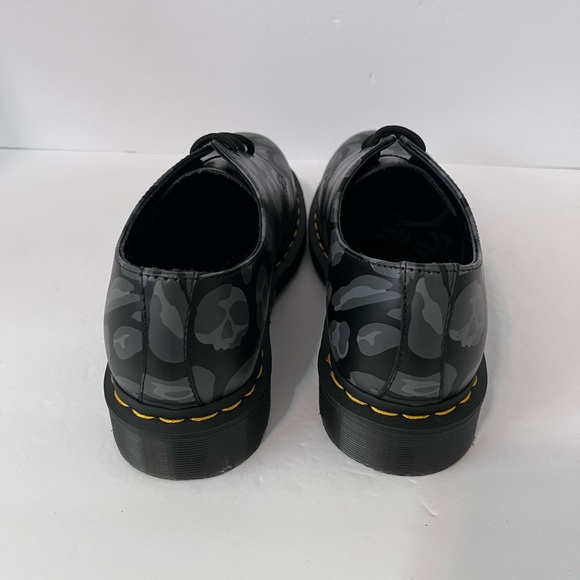 Dr. Martens 1461 Skull Leopard Print Oxfords Black Mens Size 8/ Womens Size 9 - Picture 6 of 8